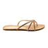 Gold Knotted Rhinestone Flat Sandal For Women 2377
